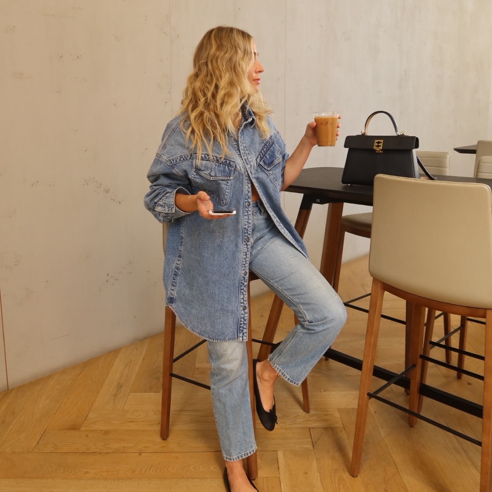 GRLFRND | denim button down